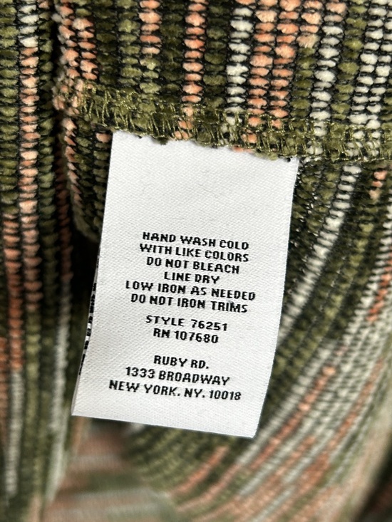 NWT Ruby Rd. Olive multi snap Mockneck textured top size 3X - Picture 5 of 5